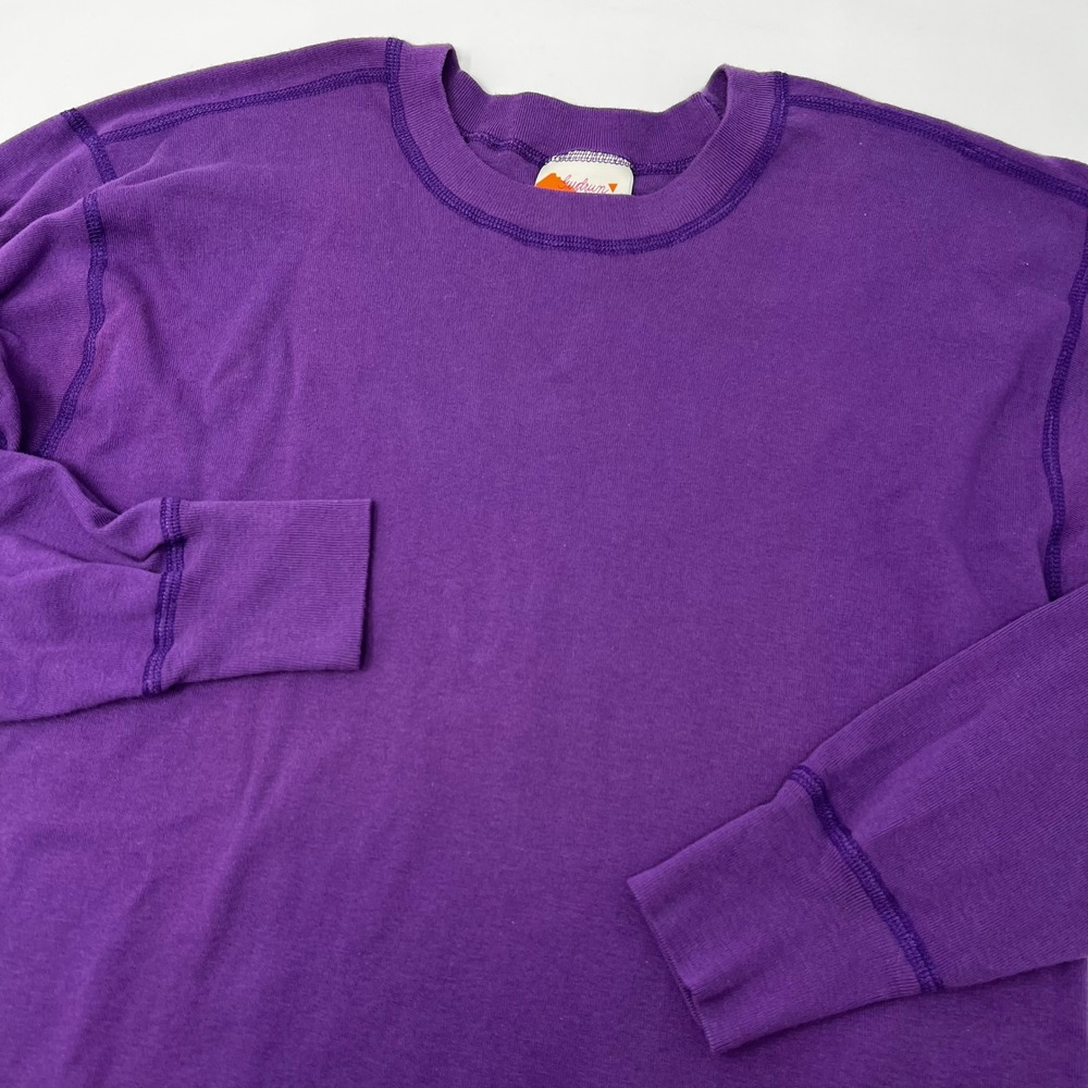 Gudrun‎ Sjoden Purple 100% Cotton Long Sleeve Crew Neck Top Small Made in Sweden